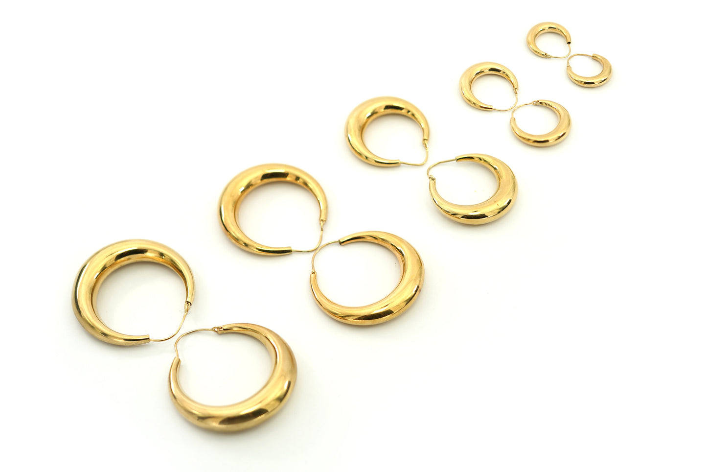 Waxing Crescent hoops