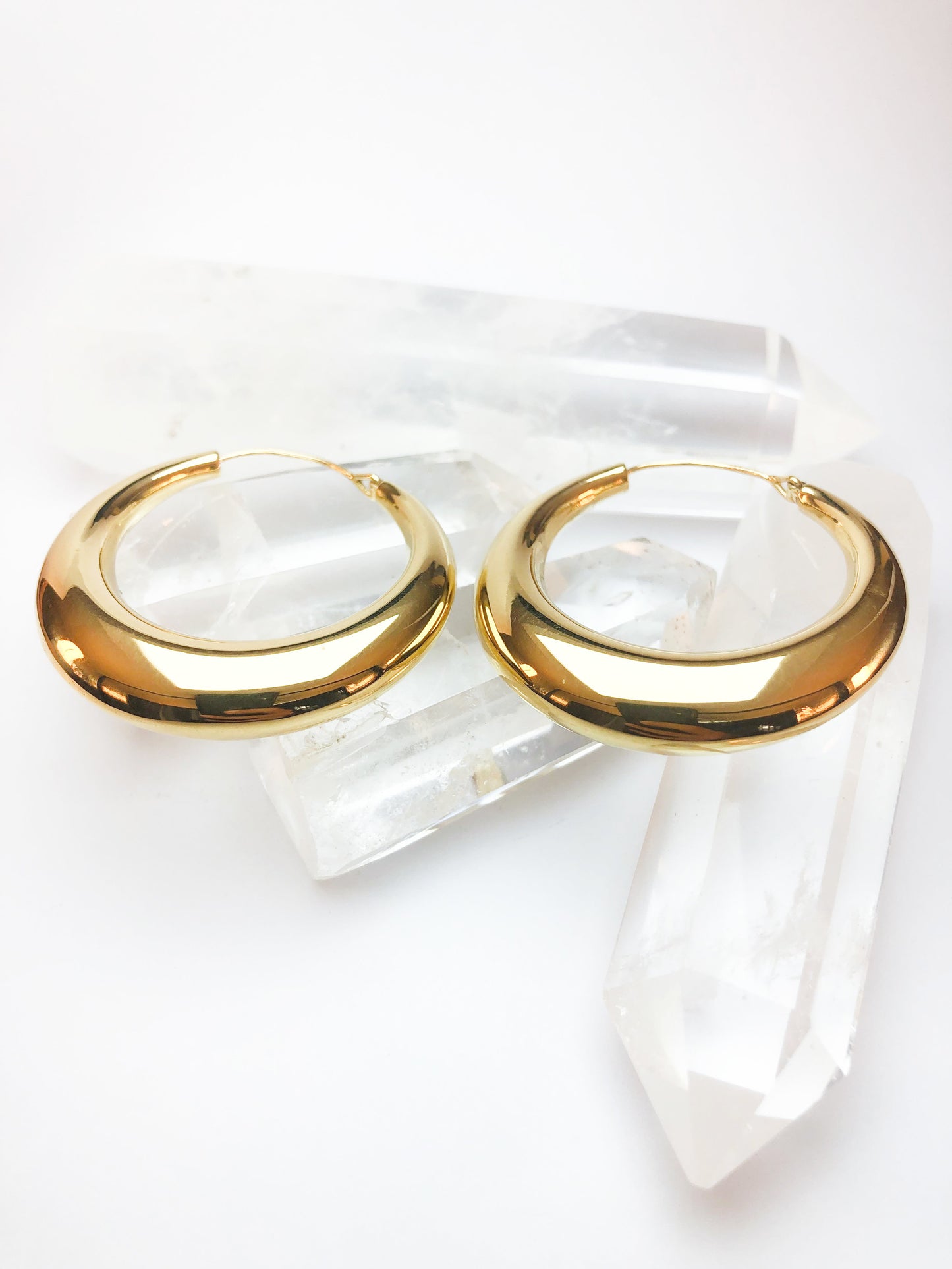 Waxing Crescent hoops