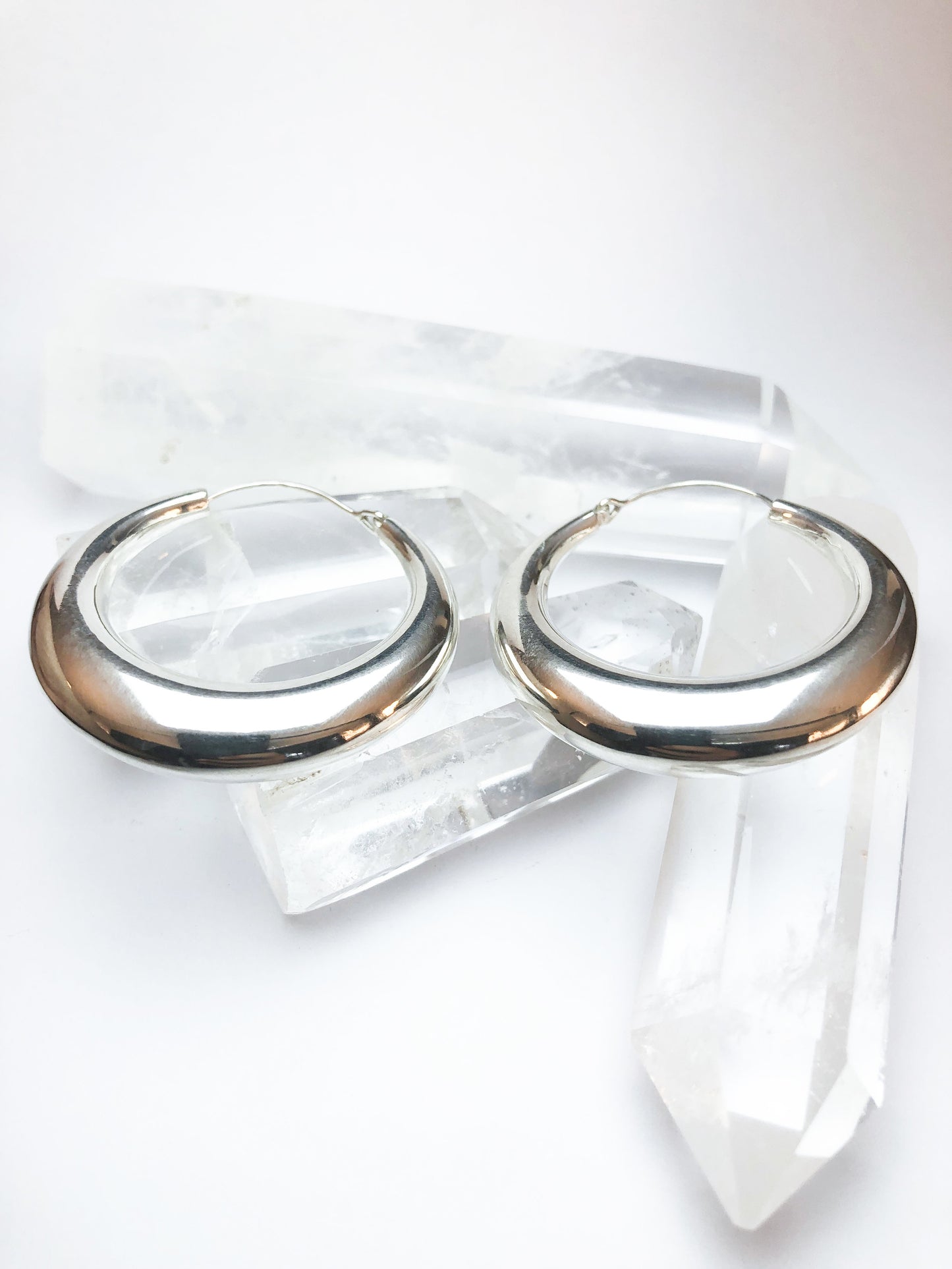 Waxing Crescent hoops