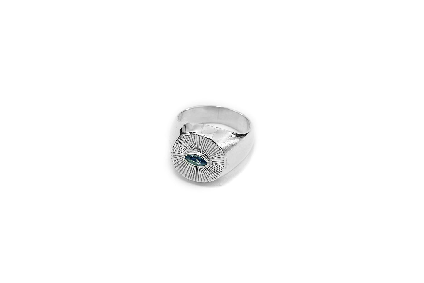 Iris Halo signet ring