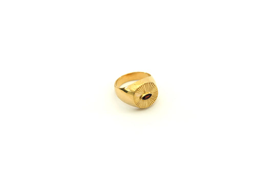 Iris Halo signet ring